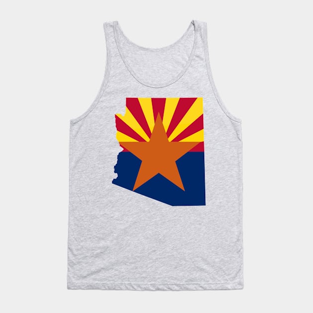 Arizona Map Flag Tank Top by Historia